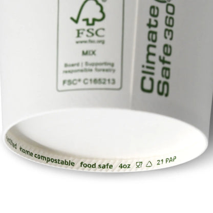 Ice cream cup made of cardboard, 75 ml, max. 130 ml, Ø 76 mm, white