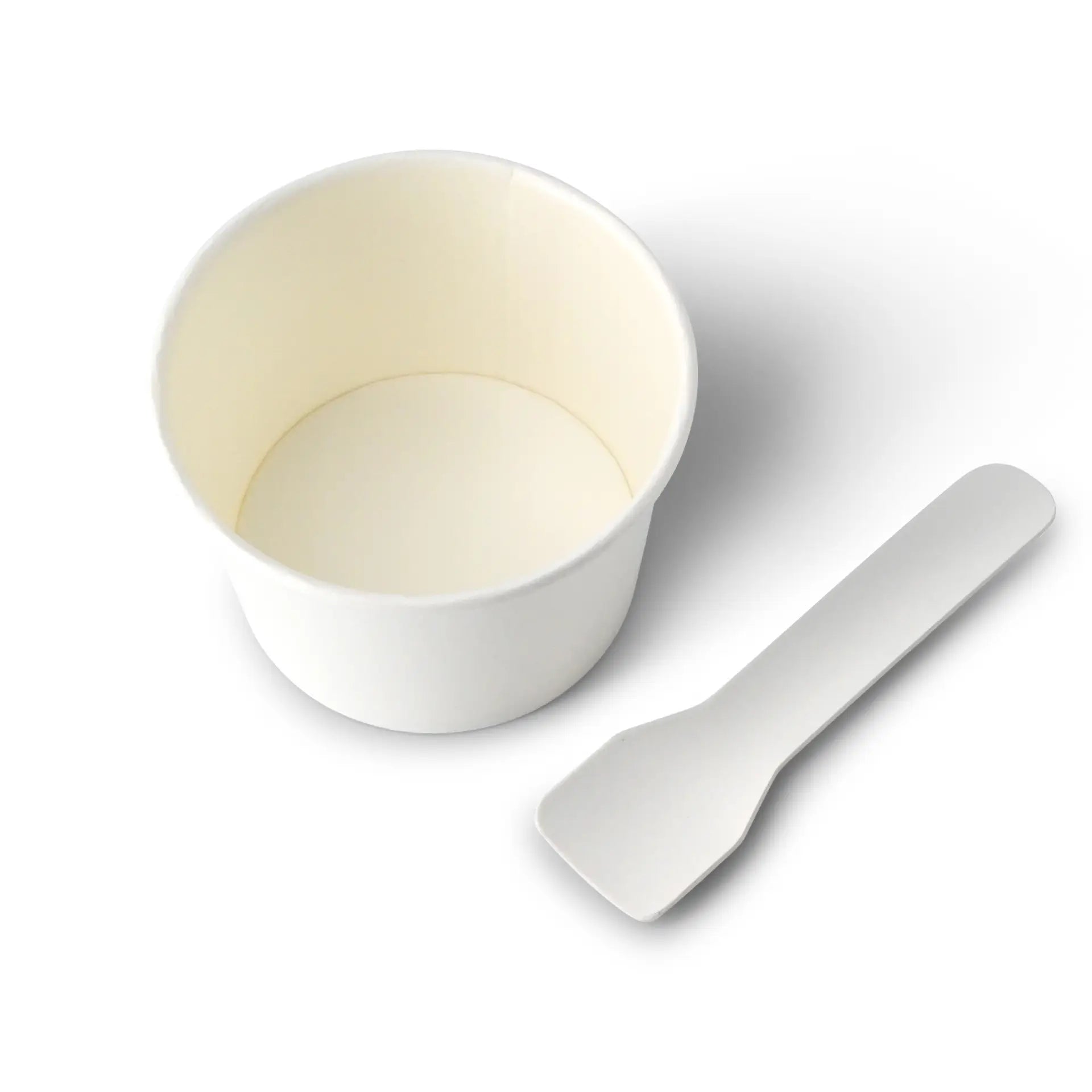 Ice cream cup made of cardboard, 75 ml, max. 130 ml, Ø 76 mm, white