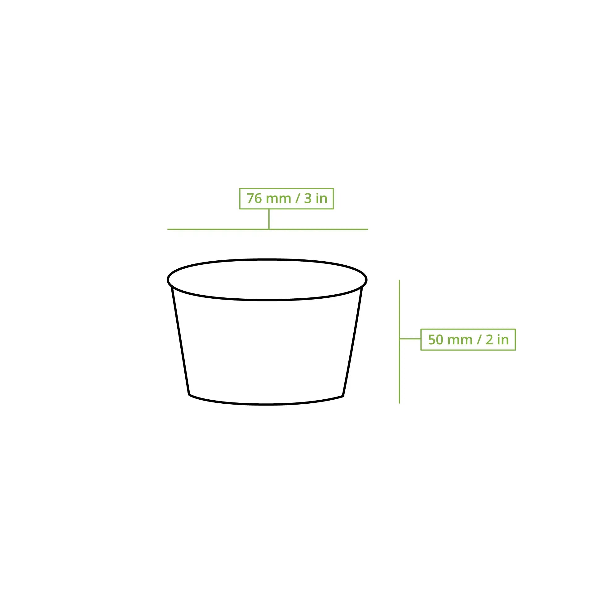 Ice cream cup made of cardboard, 75 ml, max. 130 ml, Ø 76 mm, white