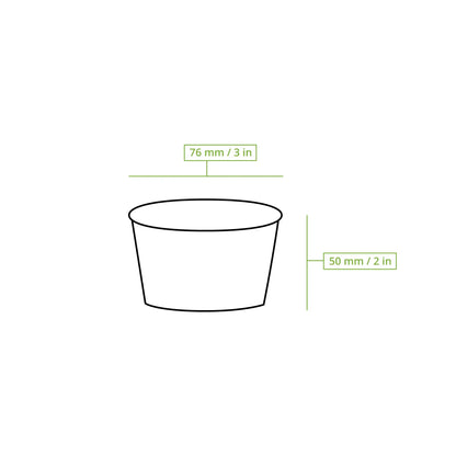 Ice cream cup made of cardboard, 75 ml, max. 130 ml, Ø 76 mm, brown