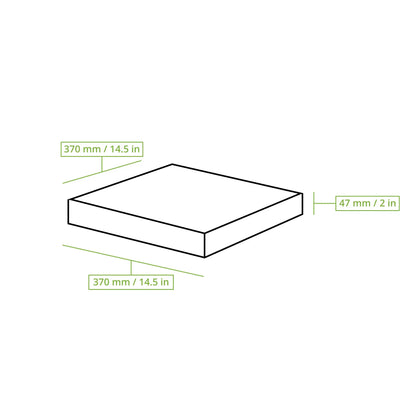 Pizza boxes Ø 37 cm, kraft