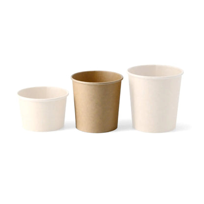 Suppenbecher to go aus Karton (bio-beschichtet) 300 ml / 12 oz, Ø 90 mm, braun
