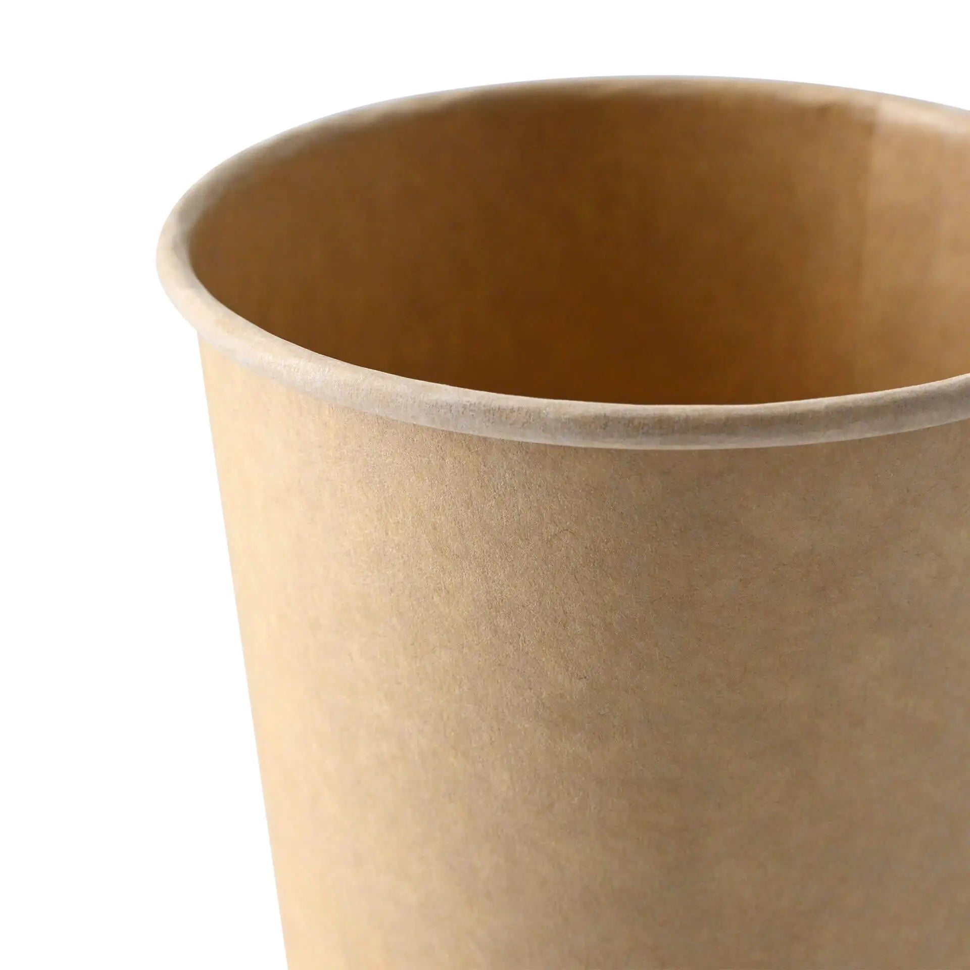 Suppenbecher to go aus Karton (Premium) 400 ml, Ø 95 mm, braun, bio-beschichtet