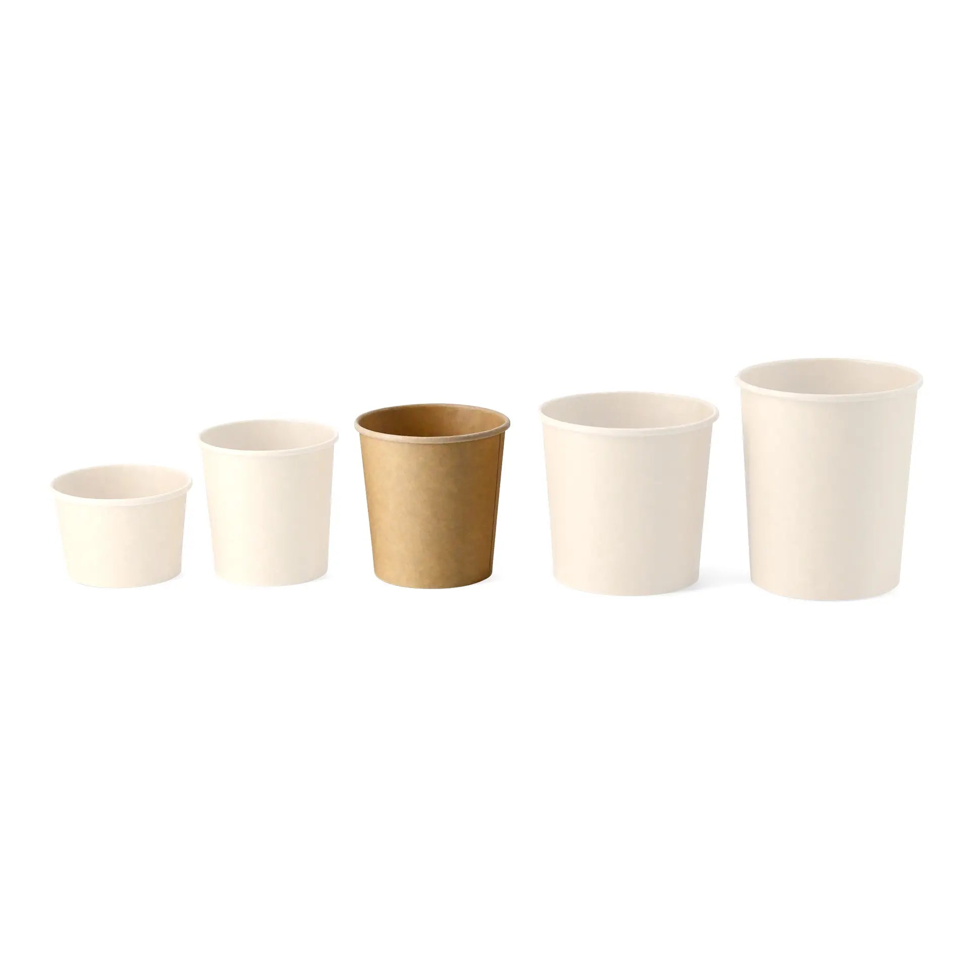 Suppenbecher to go aus Karton (Premium) 400 ml, Ø 95 mm, braun, bio-beschichtet