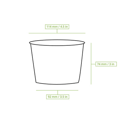 17 oz Ribbed Soup cups, kraft