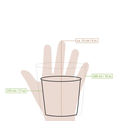 17 oz Ribbed Soup cups, kraft
