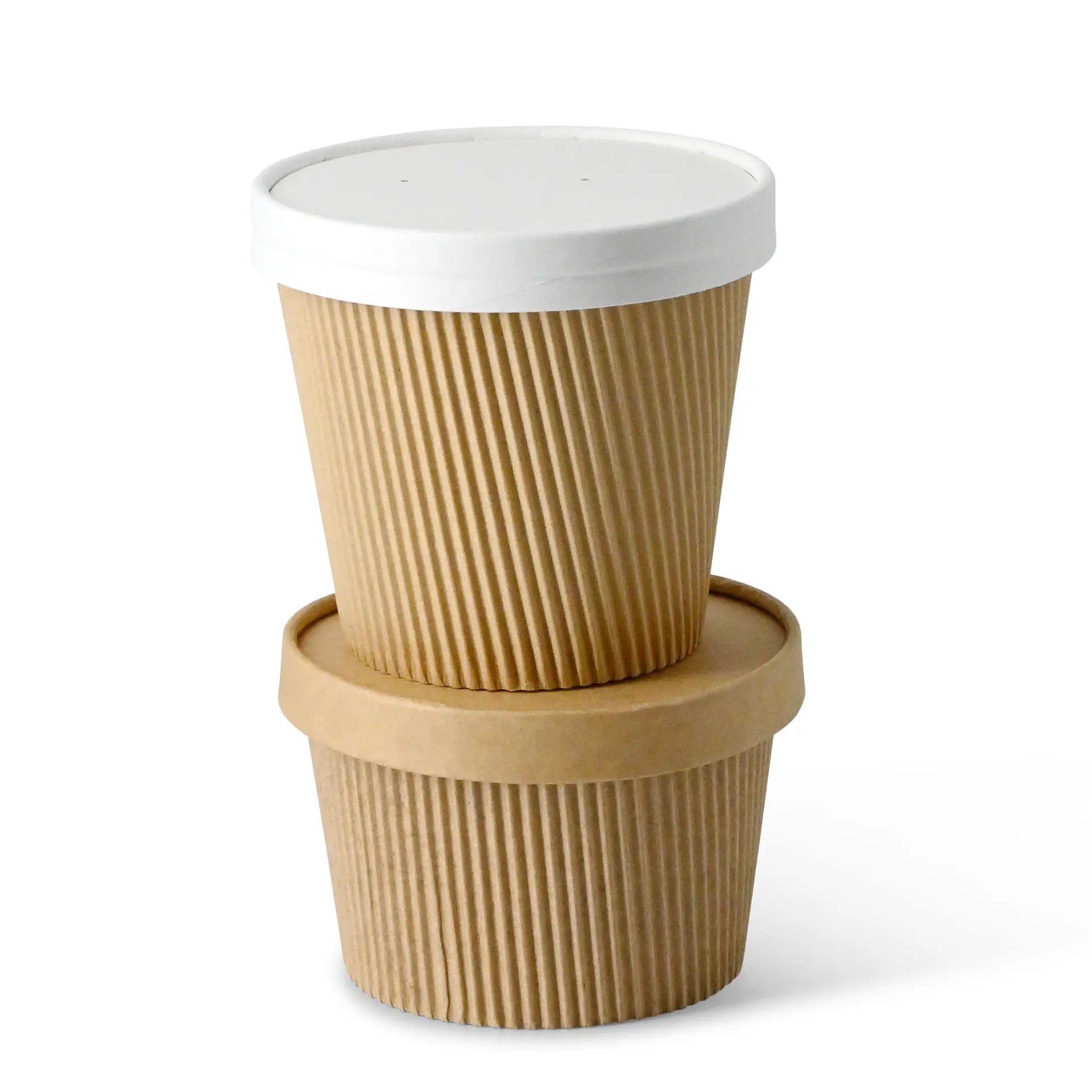 19 oz Ribbed Soup cups, Ø 116 mm, kraft