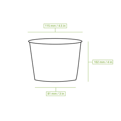 19 oz Ribbed Soup cups, Ø 116 mm, kraft