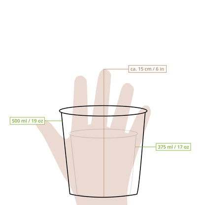 19 oz Ribbed Soup cups, Ø 116 mm, kraft