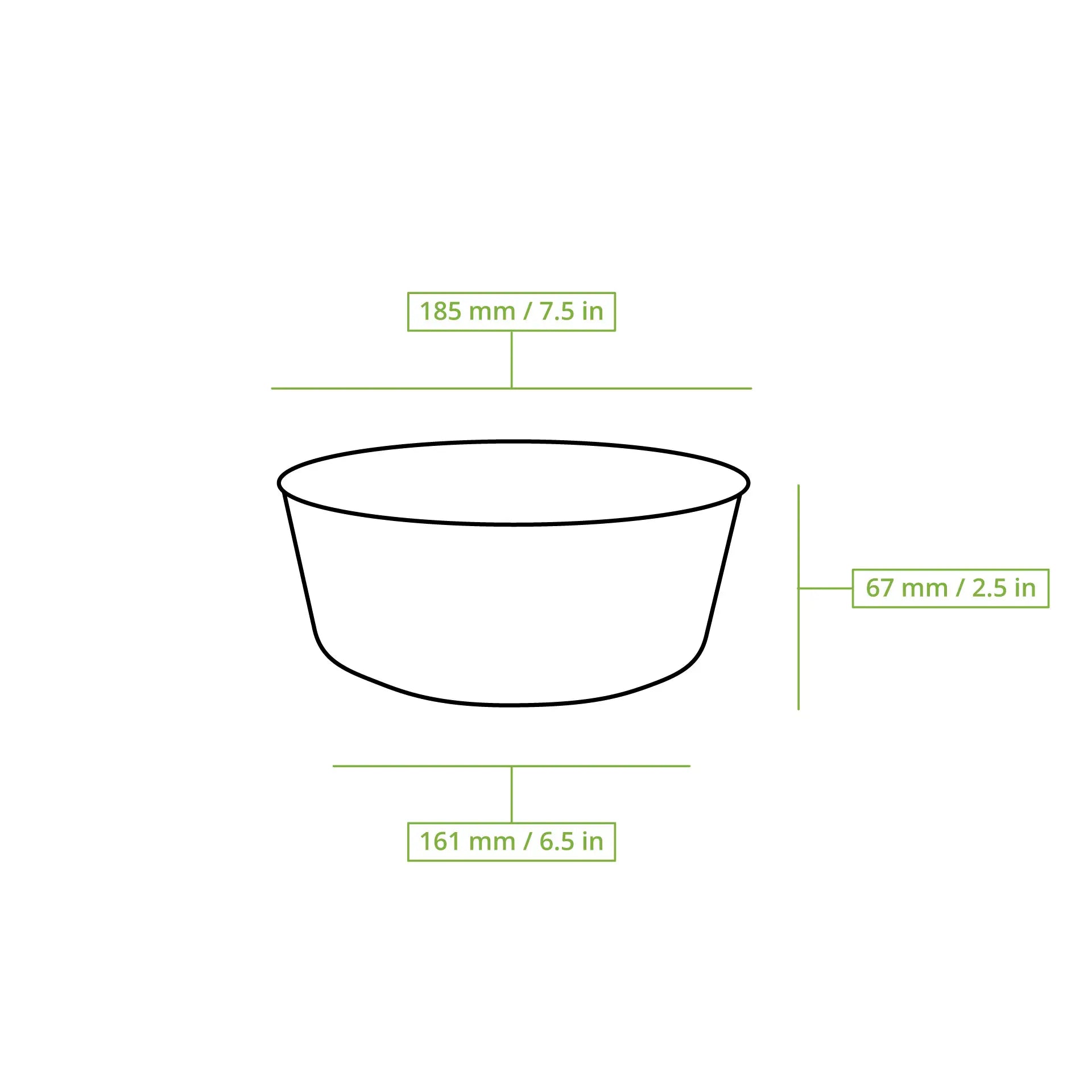 Cardboard-bowls 1000 ml, Ø 185 mm, white, round
