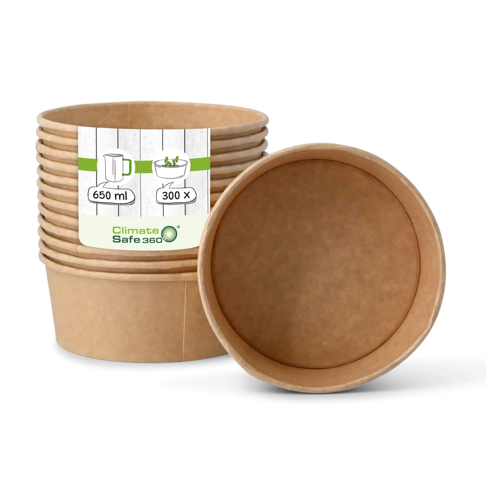 Paper-bowls 650 ml, Ø 150 mm, brown, round