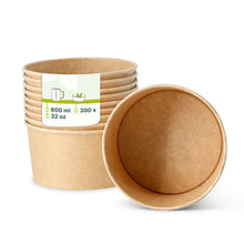 Paper-bowls 800 ml, Ø 150 mm, brown, round