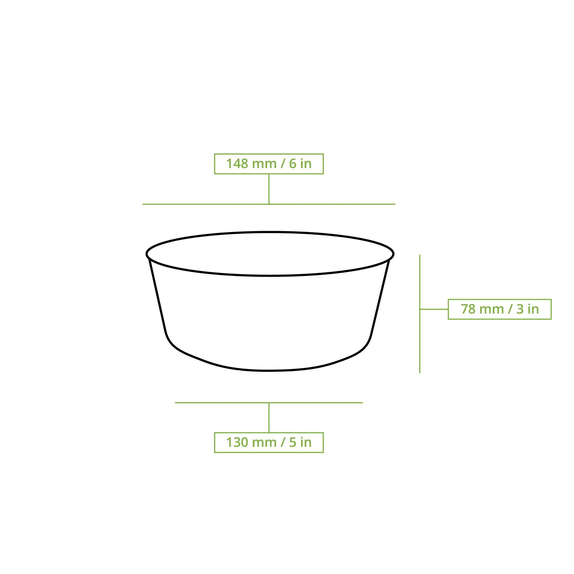 Paper-bowls 800 ml, Ø 150 mm, brown, round