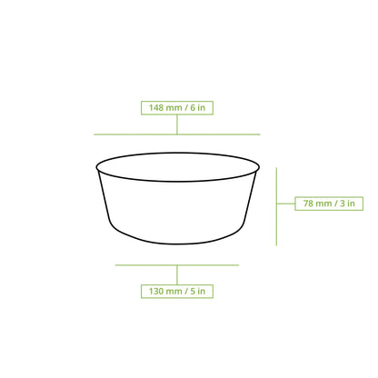 Paper-bowls 800 ml, Ø 150 mm, brown, round