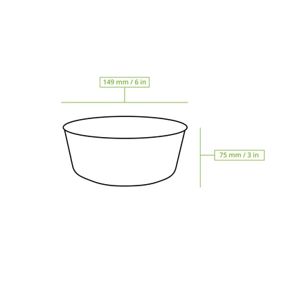Cardboard Bowl / Salad Bowl 800 ml, Ø 185 mm, brown