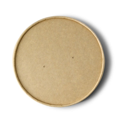Cardboard-membrane lids Ø 150 mm, brown, PLA-coated