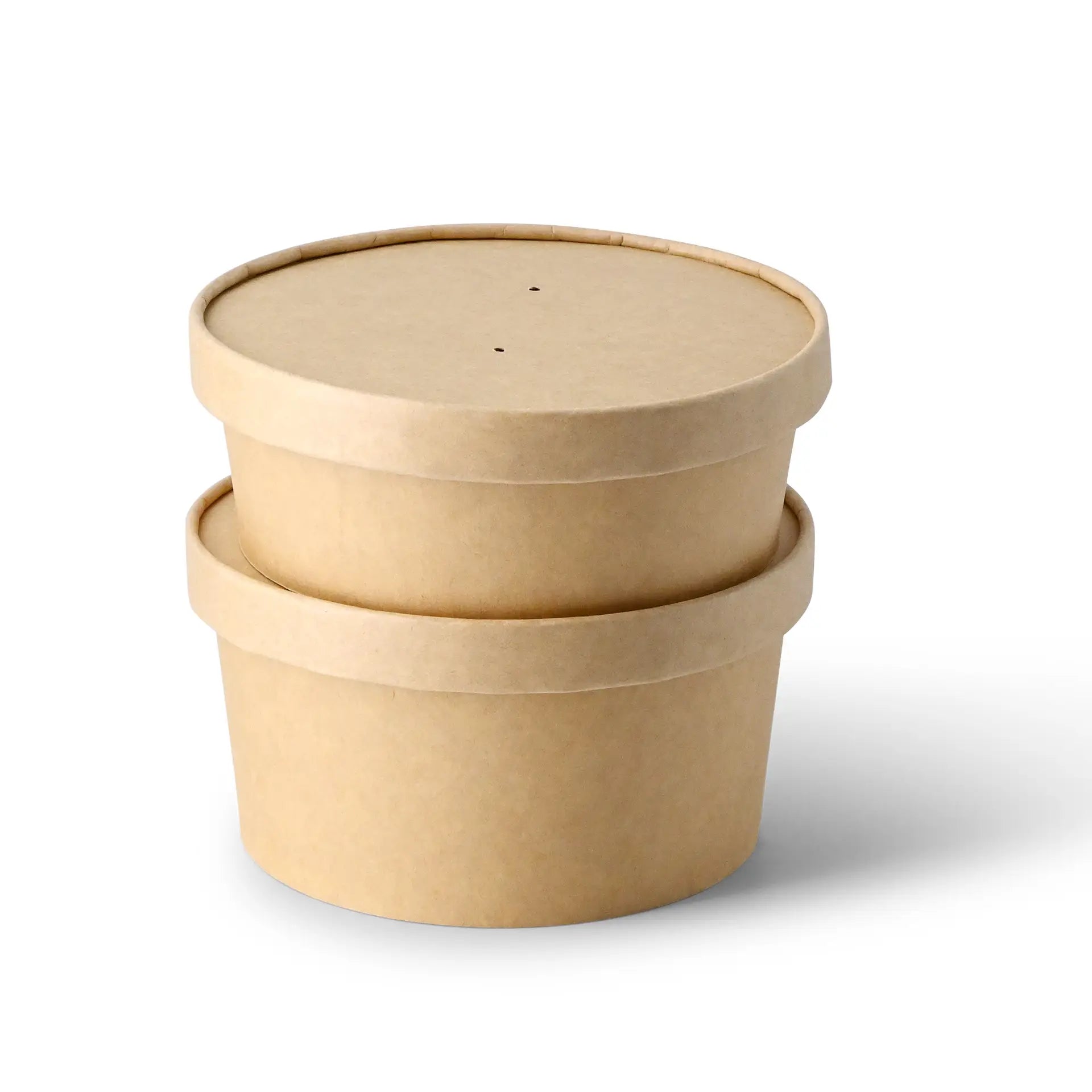 Cardboard-membrane lids Ø 150 mm, brown, PLA-coated