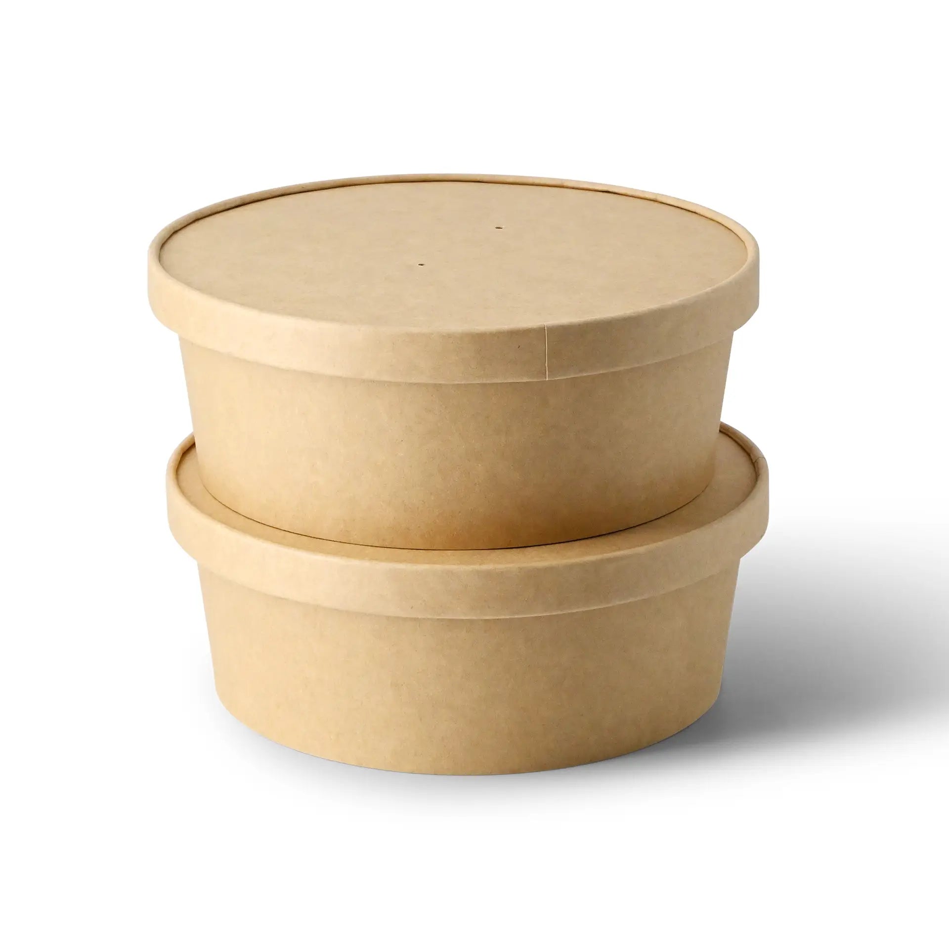 Cardboard-membrane lids Ø 185 mm, brown, PLA-coated