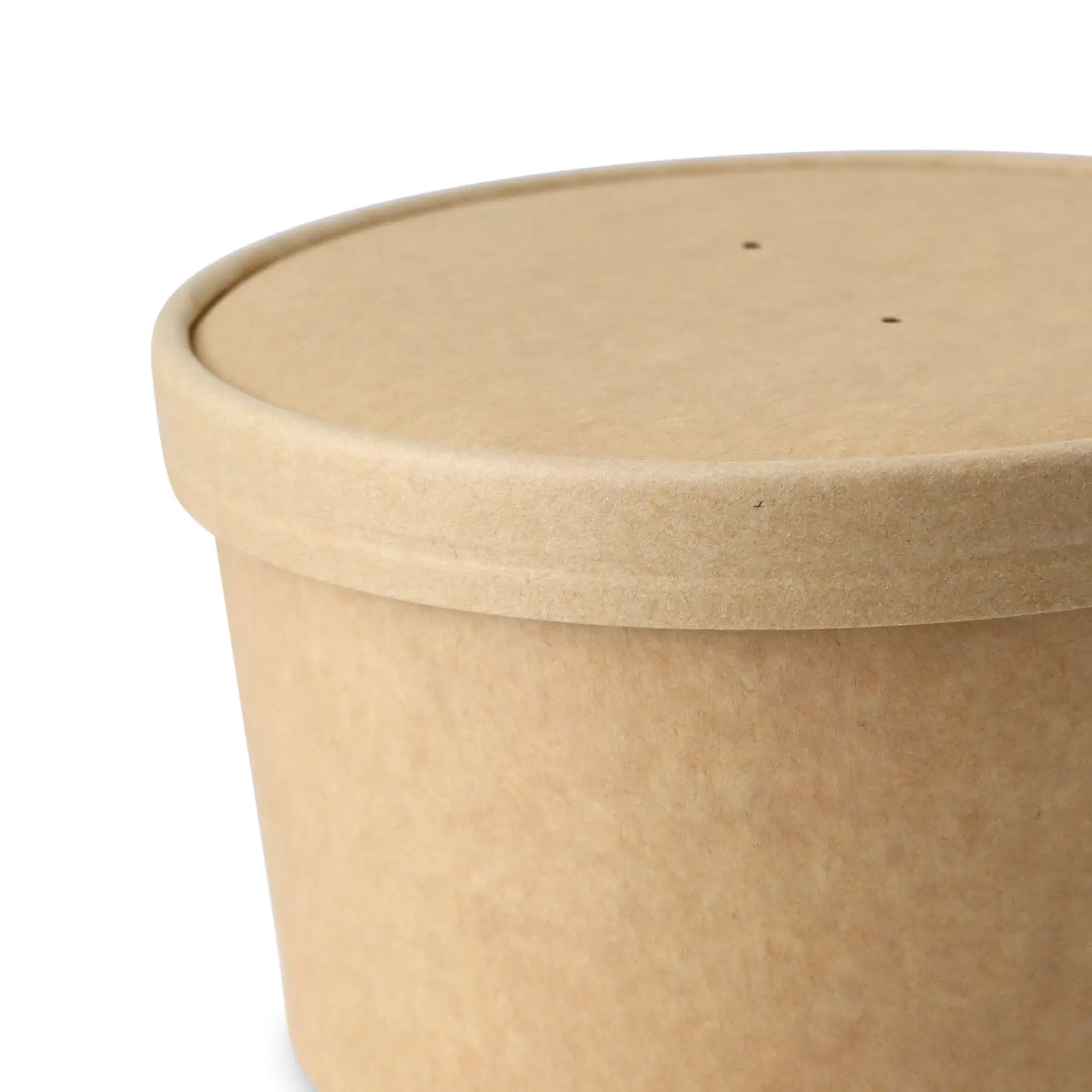 Paper cup lids membrane Ø 150 mm, brown, PLA-coated