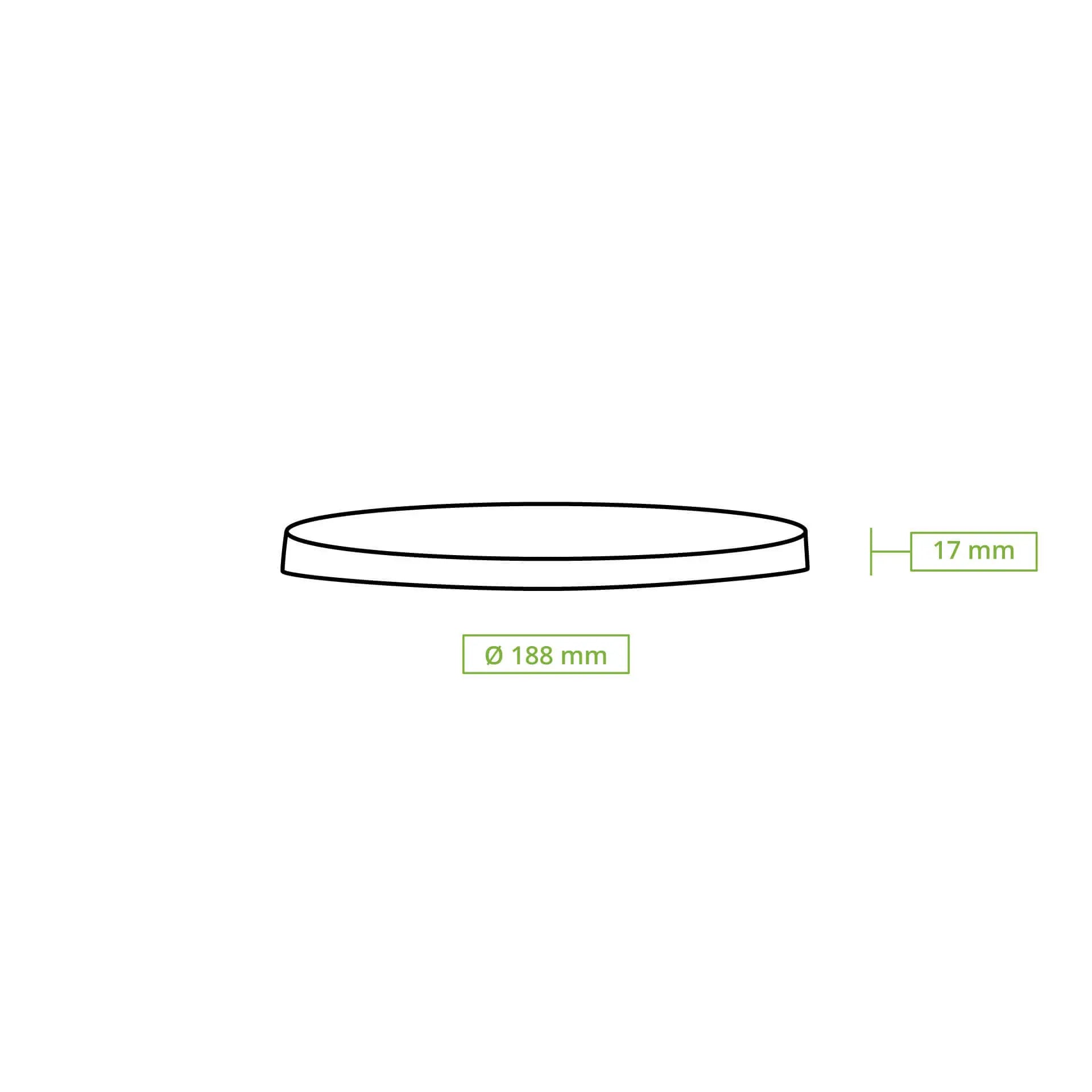 Paper cup lids membrane Ø 185 mm, brown, PLA-coated