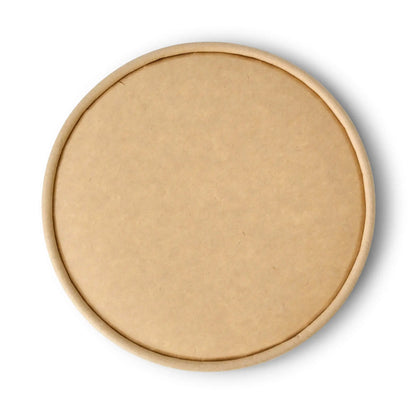 Cardboard-lids Ø 150 mm, brown, PLA-coated