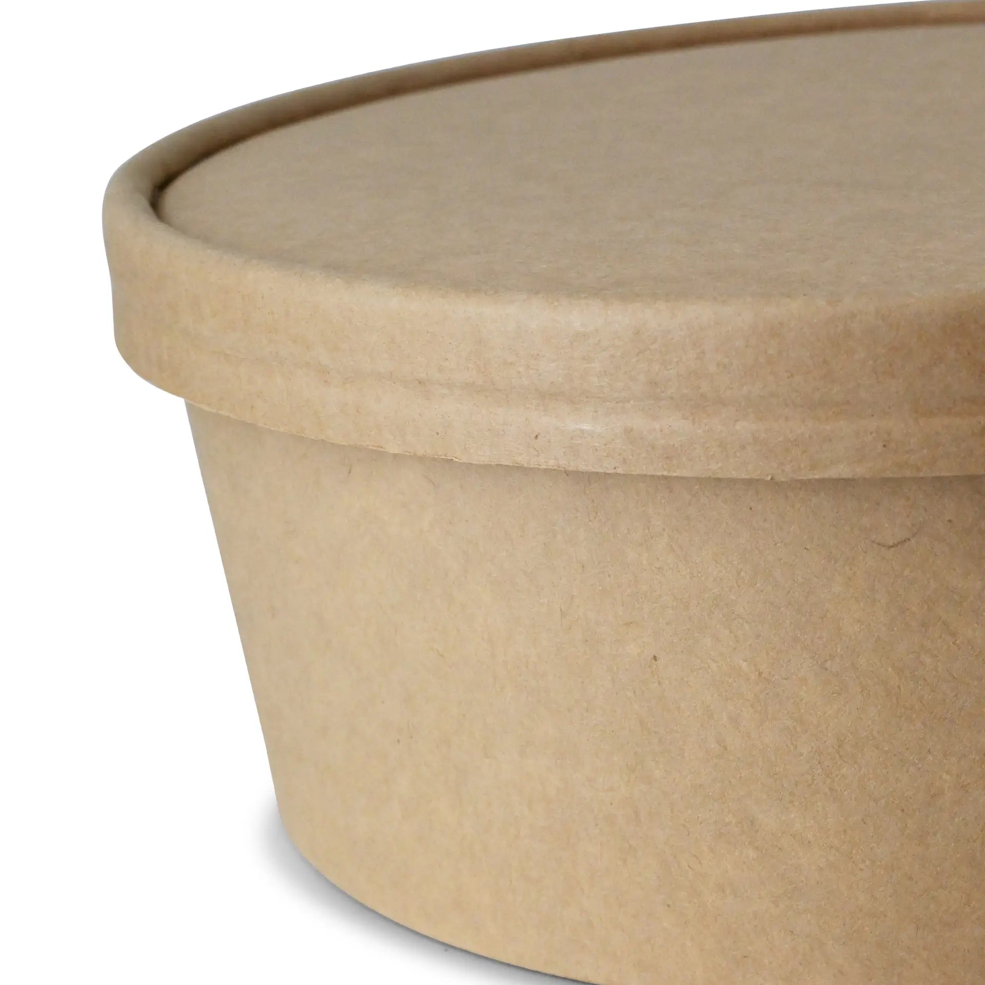 Cardboard-lids Ø 185 mm, brown, PLA-coated