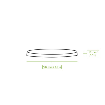 Cardboard-lids Ø 185 mm, brown, PLA-coated
