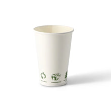 Automaten Becher "EcoUp©"- Icons, 180 ml / 7,5 oz, Ø 70 mm, einwandig, weiß, PLA-beschichtet