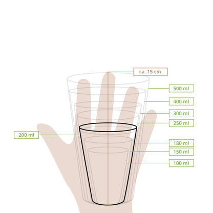 Pappbecher 200 ml / 8 oz, Ø 80 mm, einwandig, braun, PLA-beschichtet