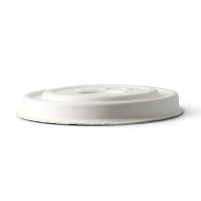 Cardboard-flat lids  Ø 90 mm, white, straw hole