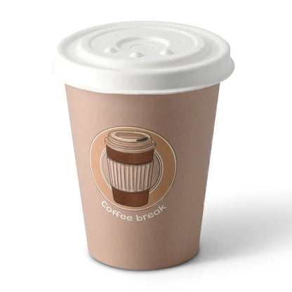 Cardboard-flat lids  Ø 90 mm, white, straw hole