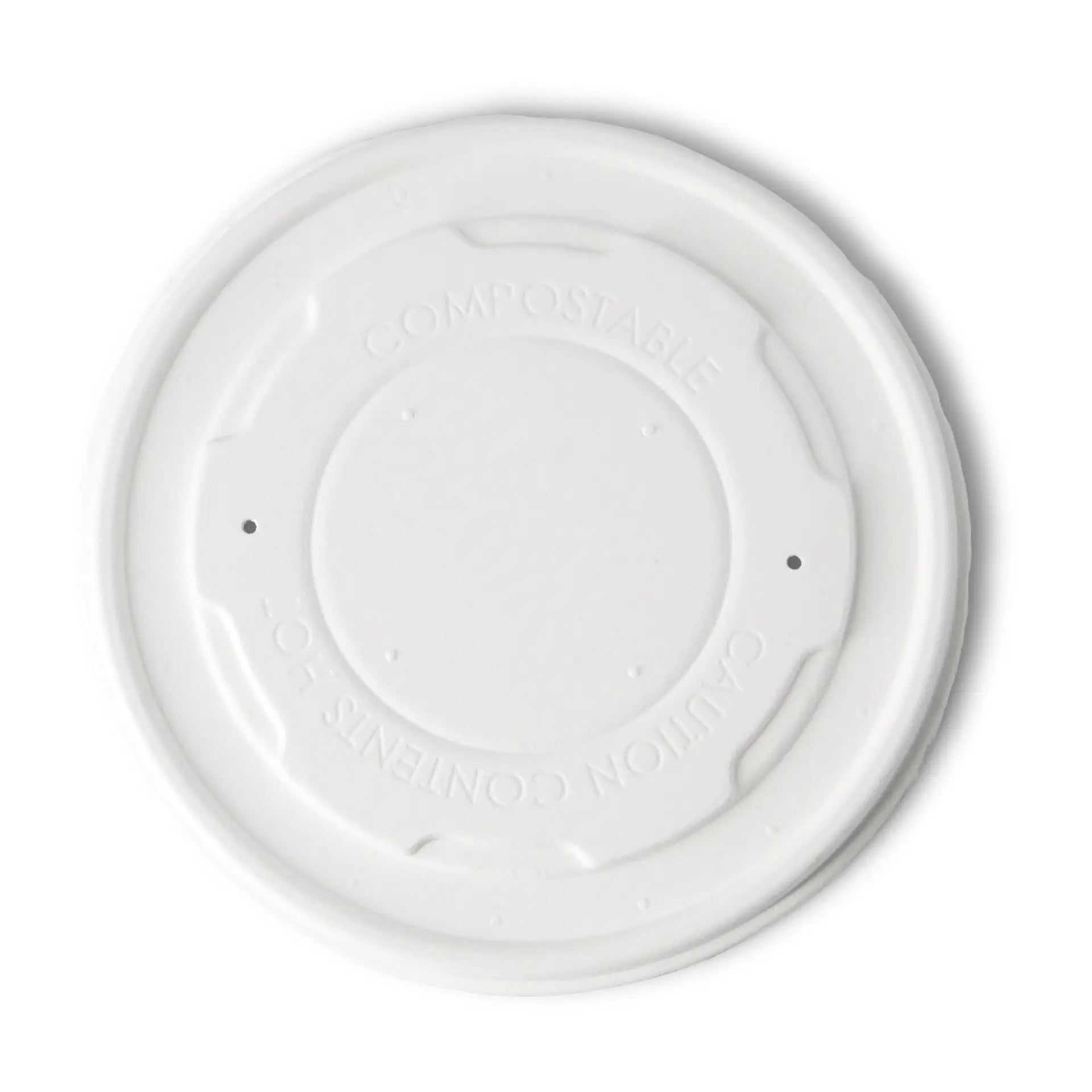 Flat cardboard lids Ø 115 mm, white, closed