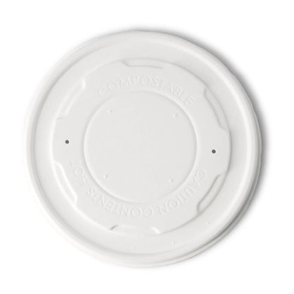 Flat cardboard lids Ø 115 mm, white, closed