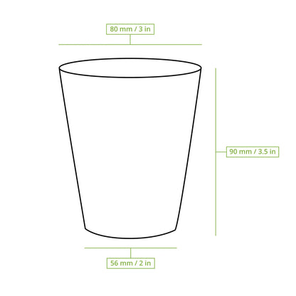 Pappbecher bedruckt "Kaffee"  200 ml / 8 oz, Ø 80 mm