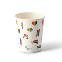 Pappbecher bedruckt "Pride" 200 ml / 8 oz, Ø 80 mm, weiß