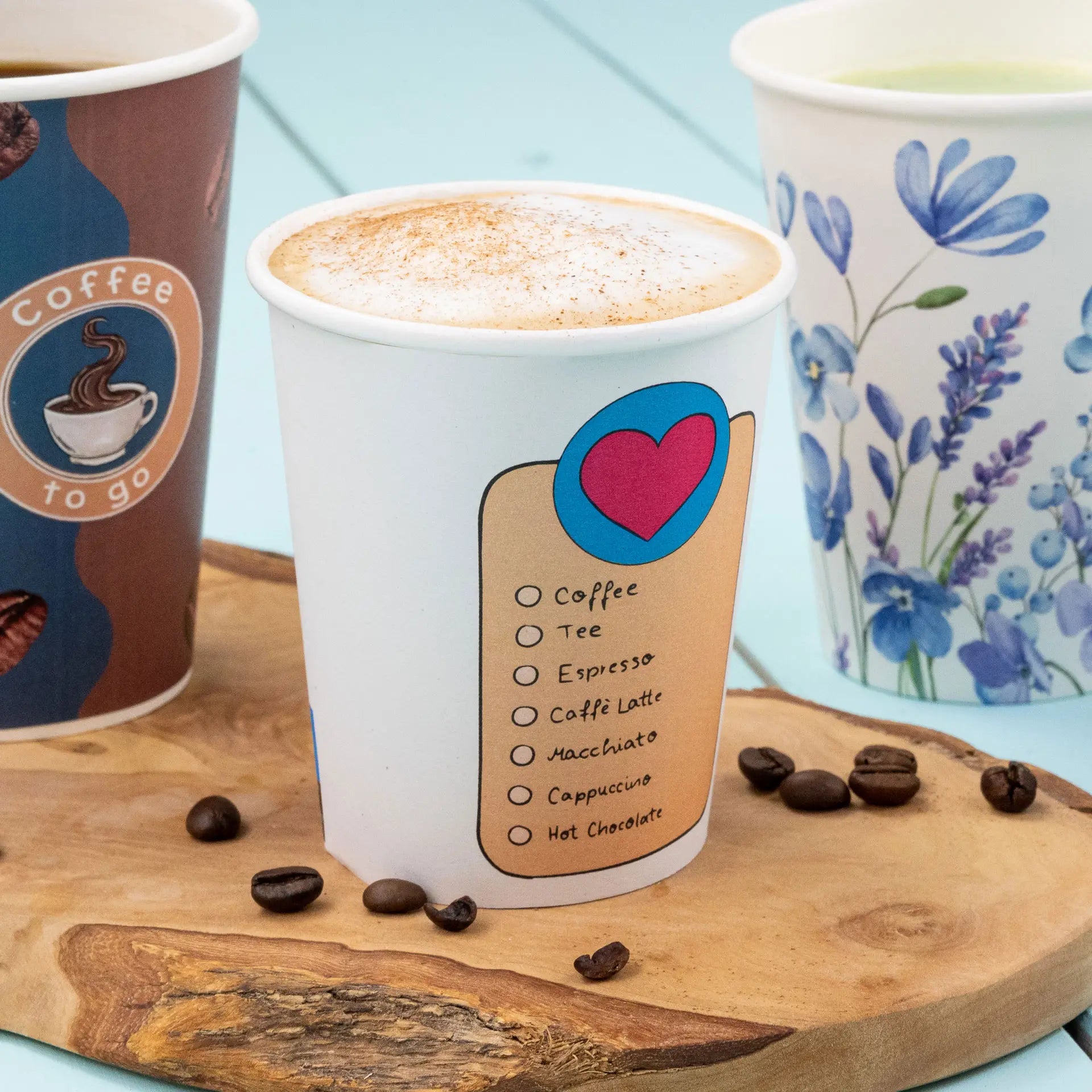 8 oz Paper cup printed with "Coffeelove", Ø 80 mm, white