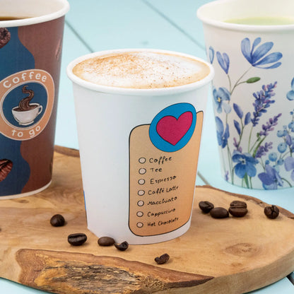 8 oz Paper cup printed with "Coffeelove", Ø 80 mm, white
