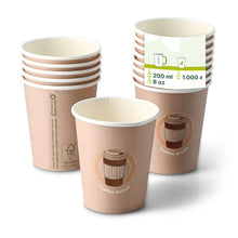 Pappbecher bedruckt "Coffeebreak" 200 ml / 8 oz, Ø 80 mm, weiß