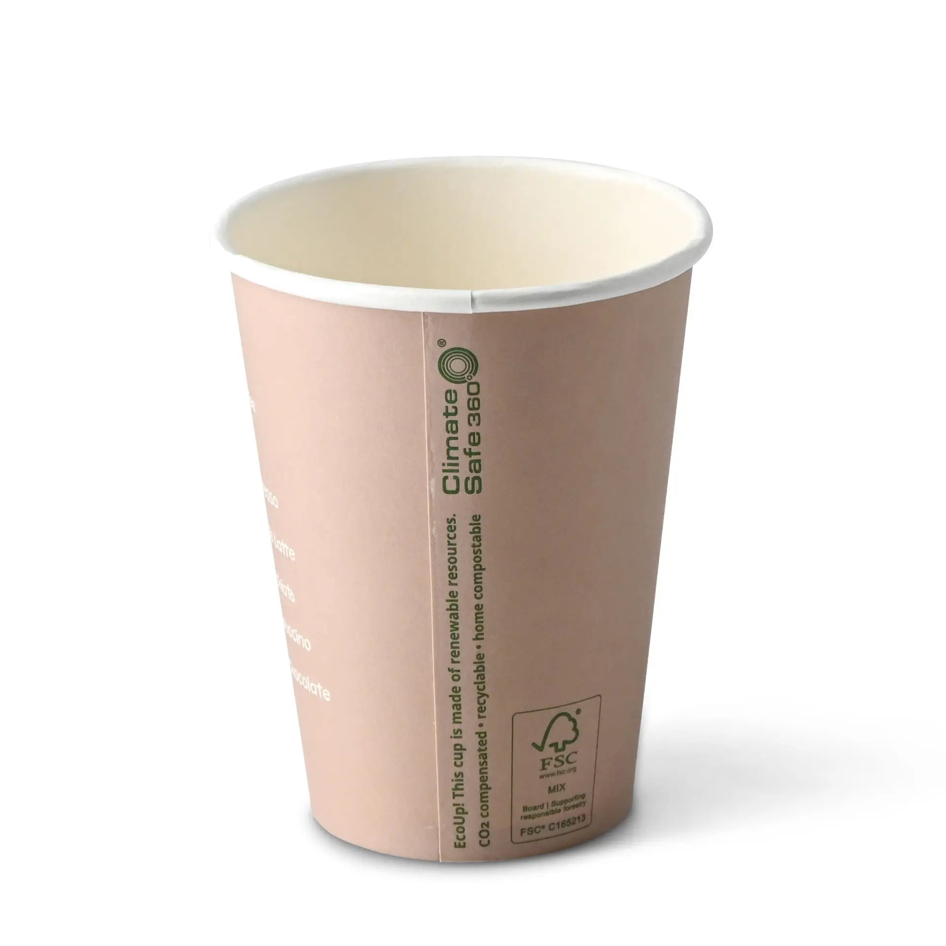 Pappbecher bedruckt "Coffeebreak" 300 ml / 12 oz, Ø 80 mm, weiß