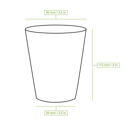 Pappbecher bedruckt "Coffeebreak" 300 ml / 12 oz, Ø 80 mm, weiß