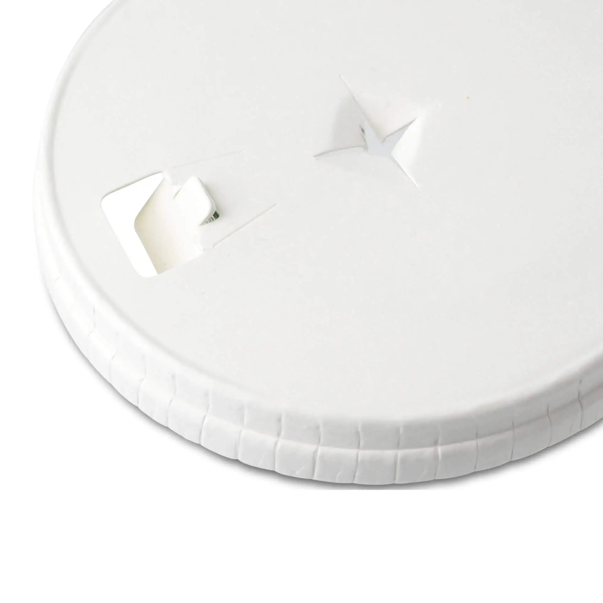 Paper-lids Ø 80 mm, white, drinking + straw hole
