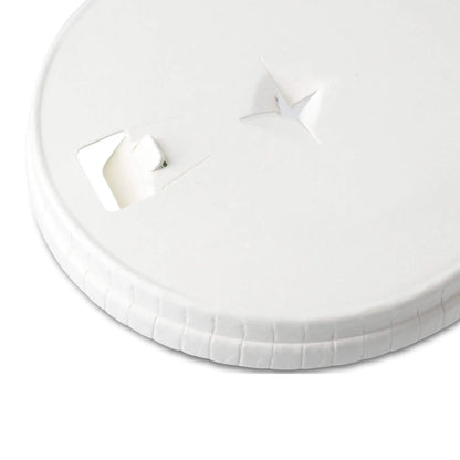 Paper-lids Ø 80 mm, white, drinking + straw hole
