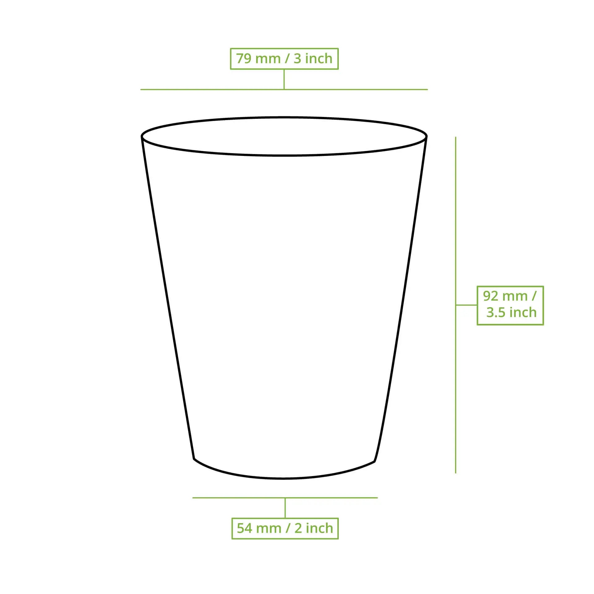 11 oz Reusable coffee cup, Ø 80 mm, PP, transparent