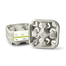 Becherträger (4er) aus Pappe, braun