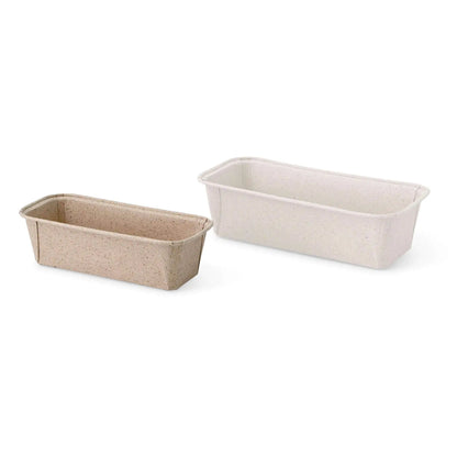 Baking moulds made from cocoa paper 16 × 5.5 × 5 cm, rectangular, brown