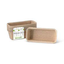 Baking moulds made from cocoa paper 20 × 7 × 6 cm, rectangular, brown