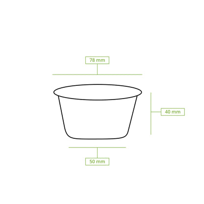 Cupcake liners made from grass paper ∅ 5 cm, round, brown