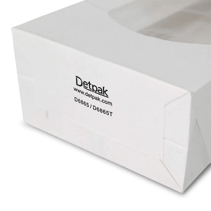 Blockbeutel m. Fenster S, 9 x 4,5 x 26 cm, PP-Folie, weiß, Clipband, Kraftpapier