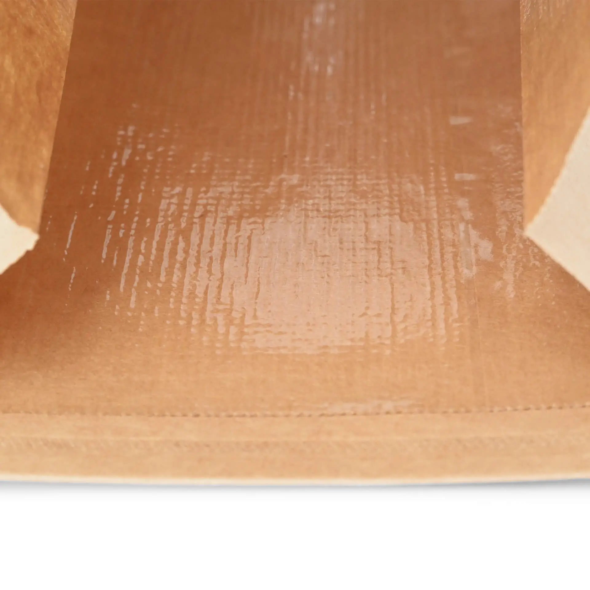 Blockbeutel m. Fenster M, 11,5 x 7 x 24,5 cm, PP-Folie, braun, Clipband, Kraftpapier