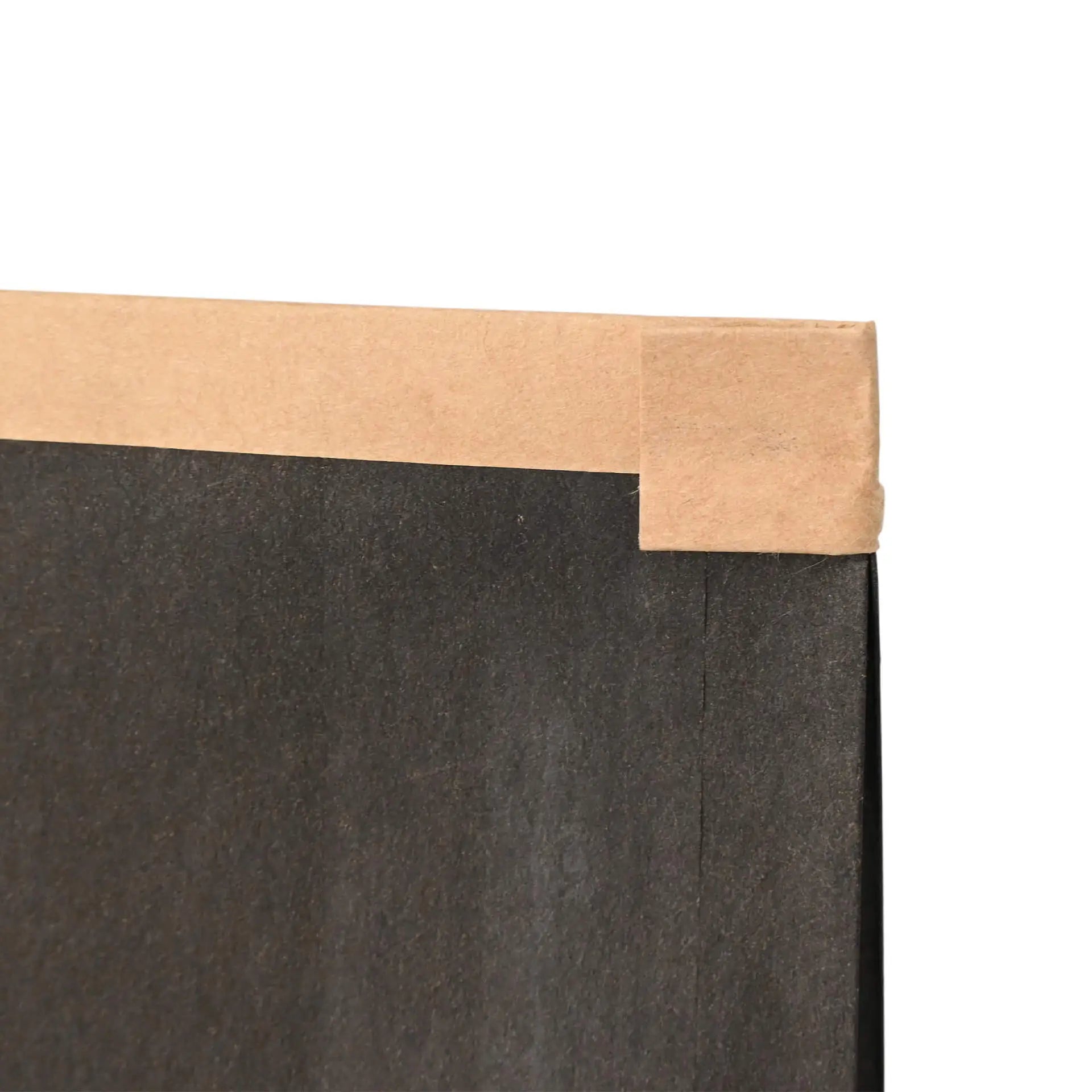 Blockbeutel M, 11,5 x 7 x 24,5 cm, PP-Folie, schwarz, Clipband, Kraftpapier